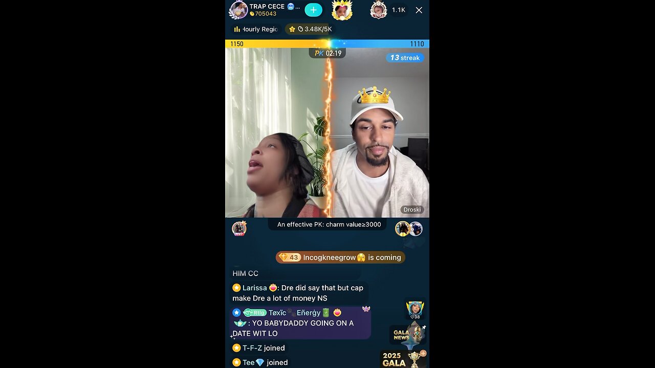 TRAP CECE READS NOCAP WHILE LINED WITH DROSKI BIGO LIVE