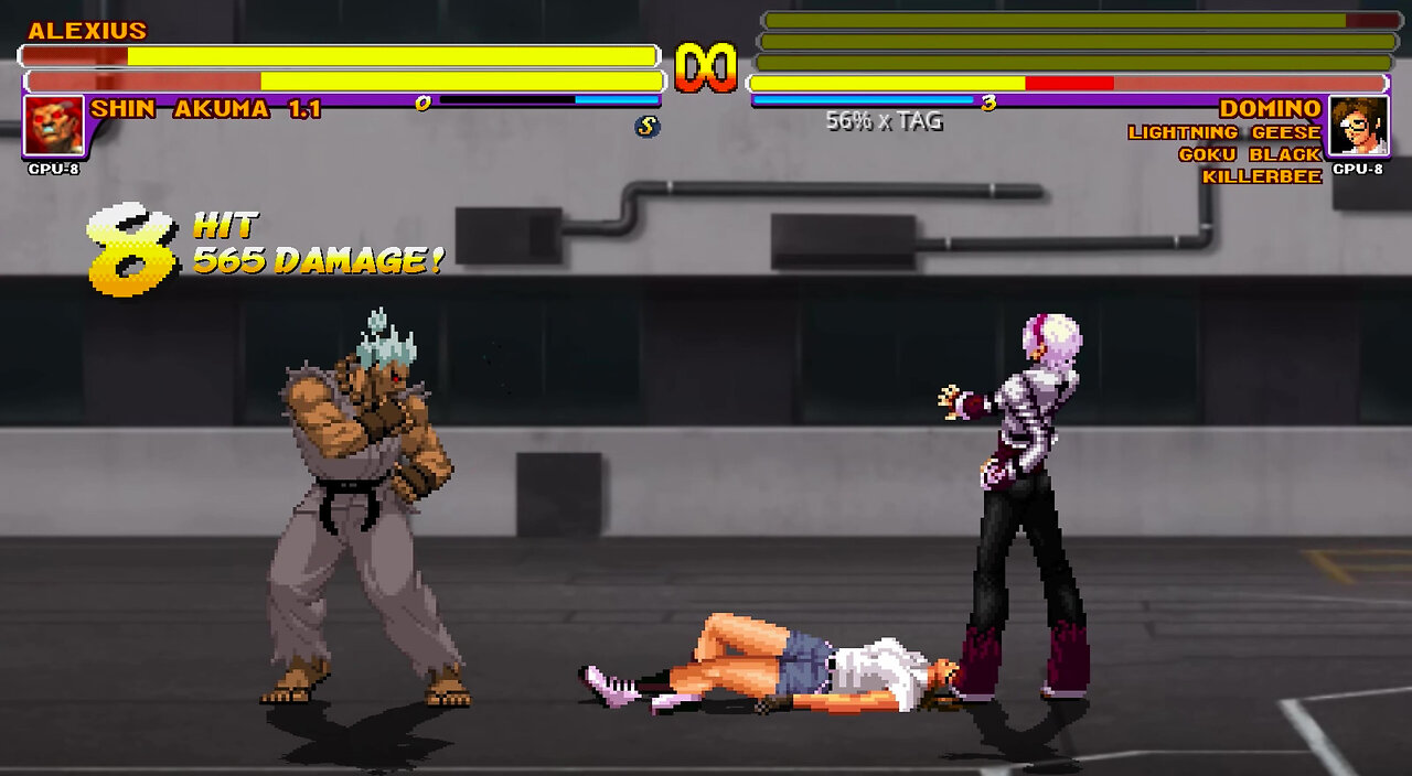 Fists Flying & Effects Poppin! Shin Akuma & Alexius vs Team Killerbee