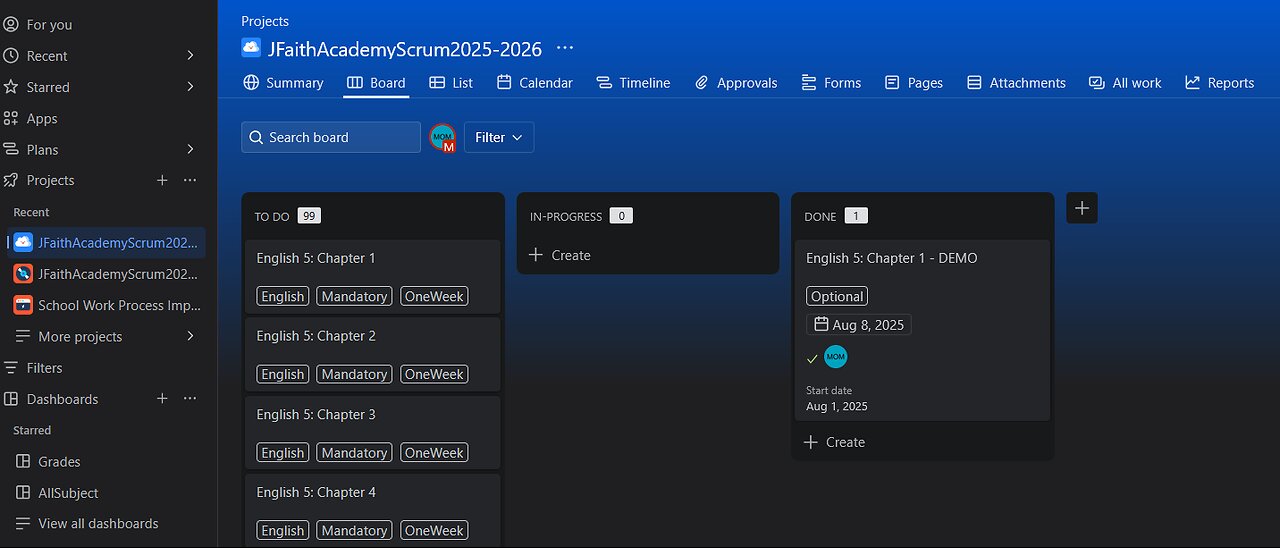 Getting Familar with the School Tools: Completing Assignments