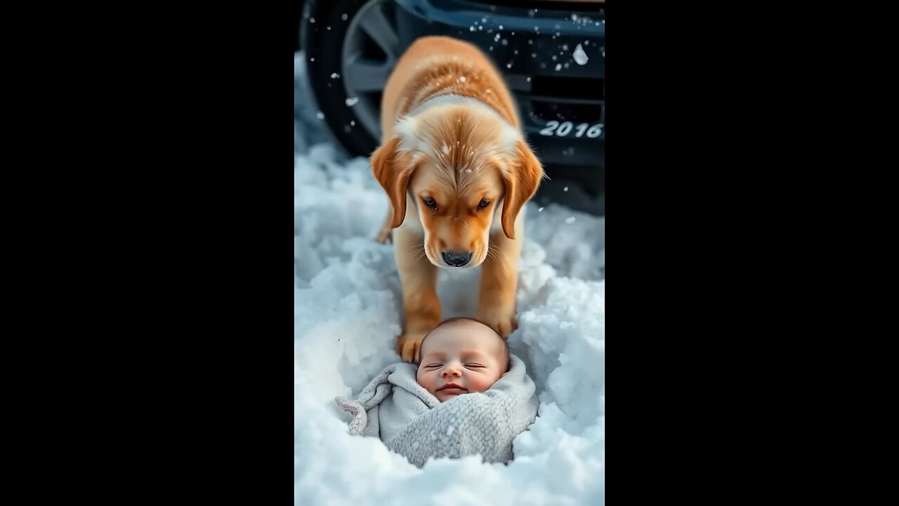 Courageous Puppy Saves Infant from a Raging Snowstorm!