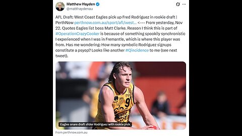 How many coincidental Rodriguez songs and signups in Fremantle constitute a psyop?