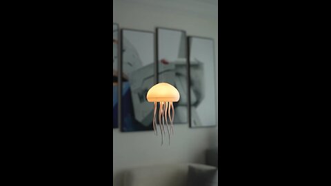 Jellyfish Lamp, Voice Control Jellyfish Lamp with Dancing Legs, RGB Gradient Jellyfish Bedside Lamp
