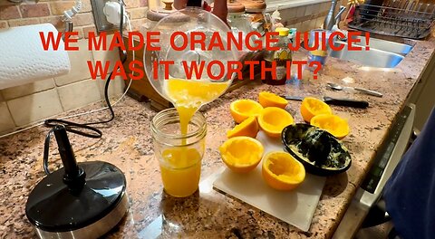 We Bought a Juicer and made Orange Juice for the First Time! Trying to be More Health Conscious.