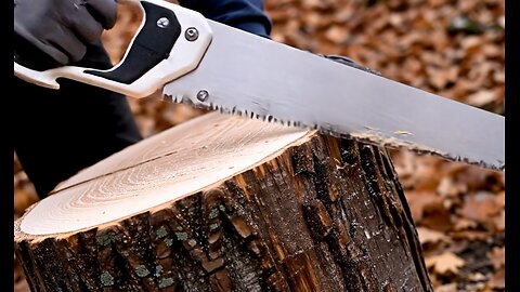 Tree trunk sawing