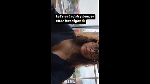 Esuhh Eats a juicy Burger