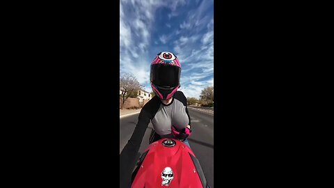 Riding with a lovely day