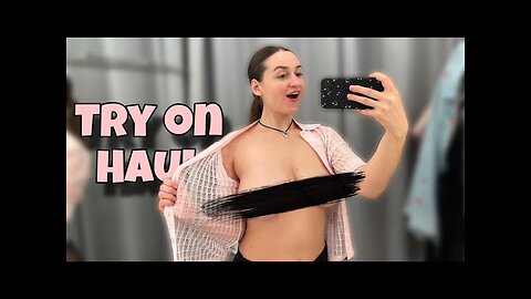 [4K] Try On Haul See-Through ｜ Transparent Pink Blouse with Klara Si