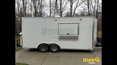 Lightly Used 2022 - 8' x 18' Kitchen Food Concession Trailer with Bathroom