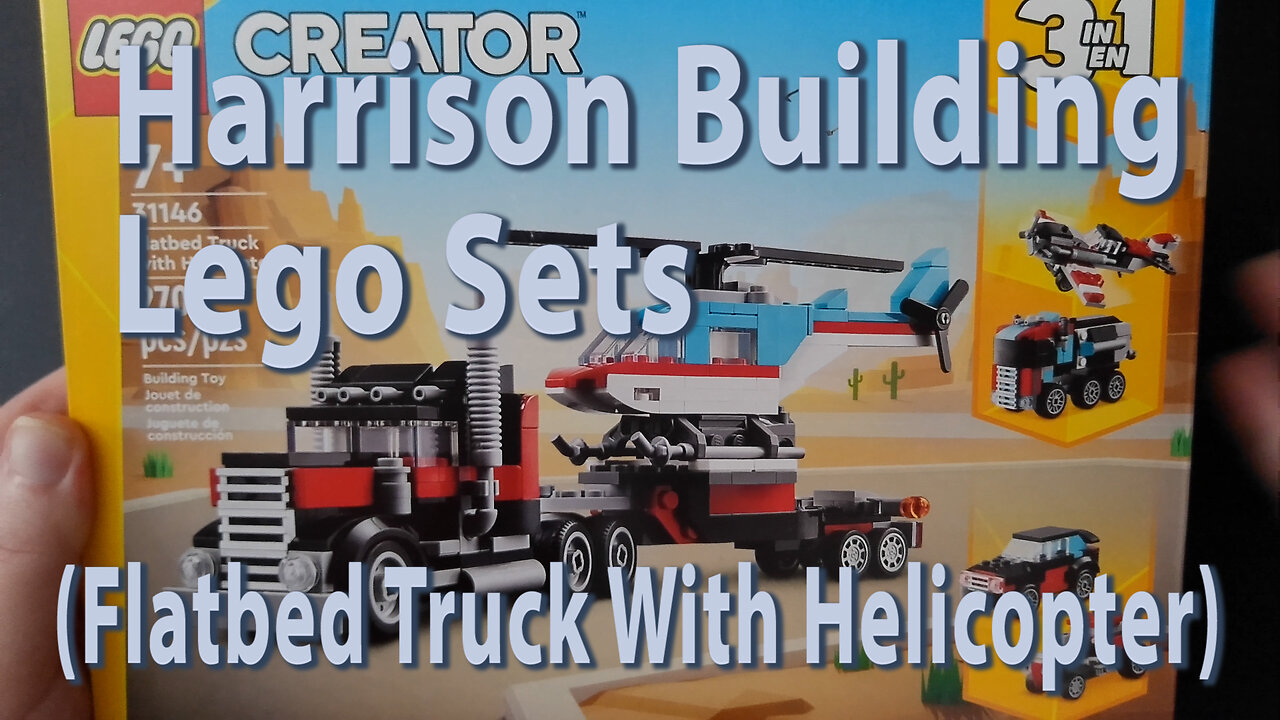 Harrison Building Lego Sets (Flatbed Truck With Helicopter)
