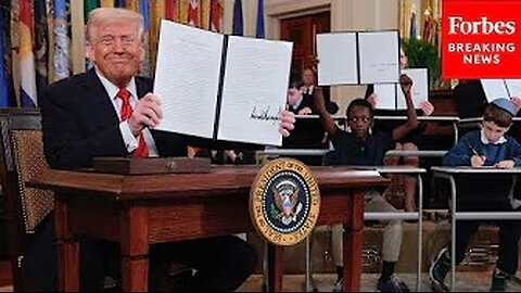 Trump—Surrounded By Children—Signs Executive Order Dismantling Dept. Of Education