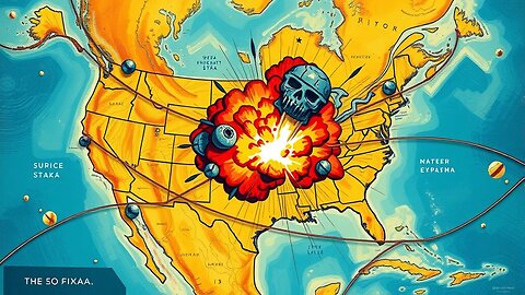 Bomb blasting in America animation