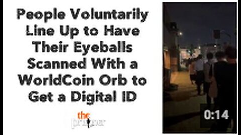 "Volunteers Queue for Eyeball Scan with WorldCoin Orb to Obtain Digital ID"