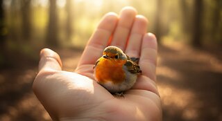 A Robin fell out of it's Nest
