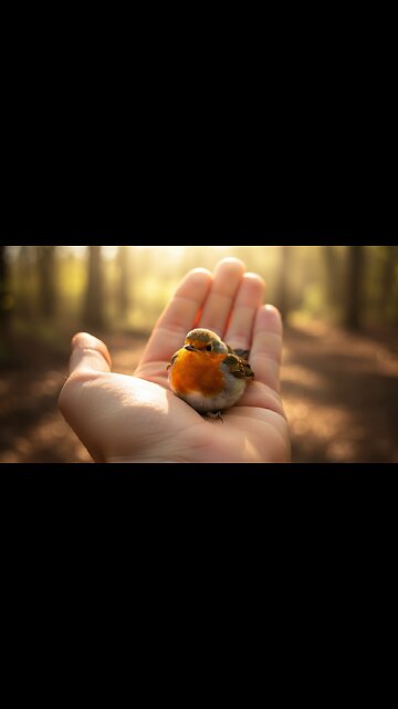 A Robin fell out of it's Nest