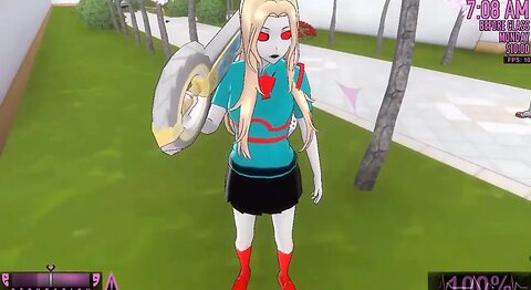 Eliminating all Students with one weapon (FANTASY SWORD) | Yandere Simulator [Reupload]