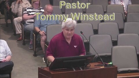 Pastor Tommy Winstead highlights hypocrisy of PRIDE month at Stafford Board of Supervisors meeting!
