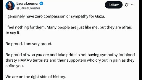 Zionists Laura Loomer & Misfit Patriot's Disturbed Unempathetic Deranged Heartless X/Twitter Posts