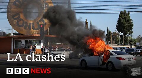 President Trump orders National Guard to LA after clashes over immigration raids | BBC News