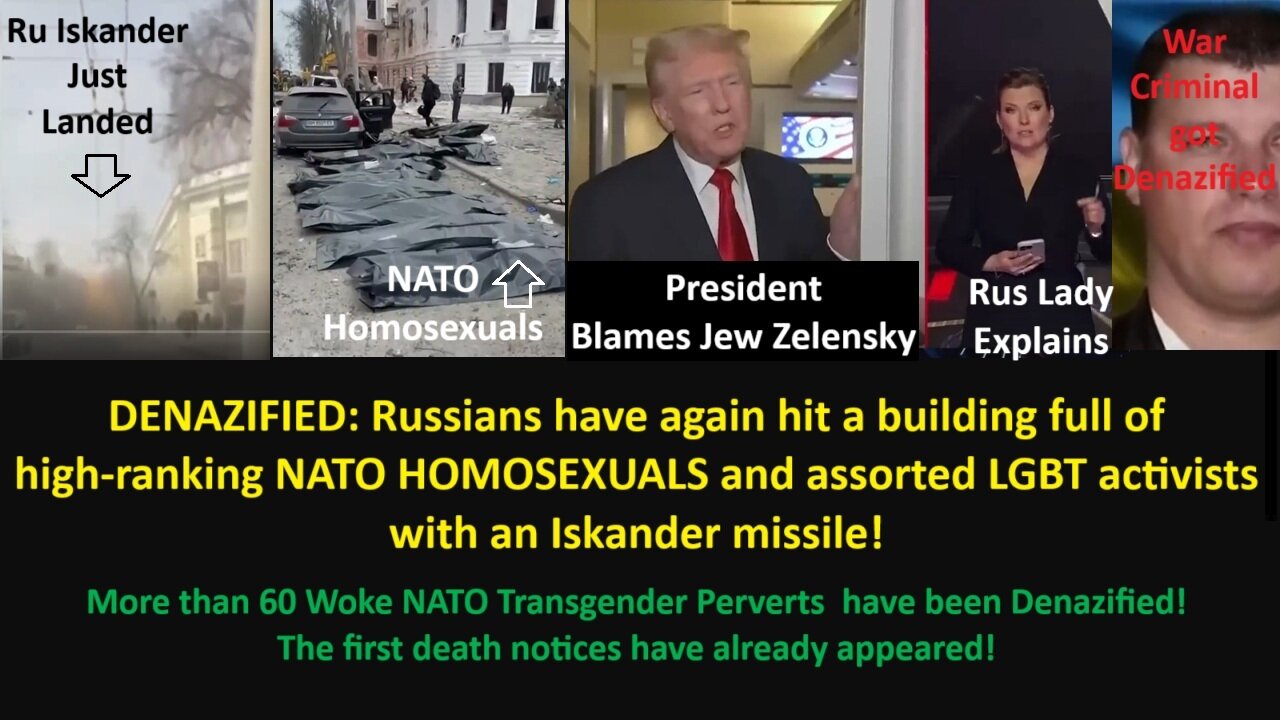 DENAZIFIED: Russians have again hit a building full of high-ranking NATO HOMOSEXUALS and assorted LGBT activists with an Iskander missile!