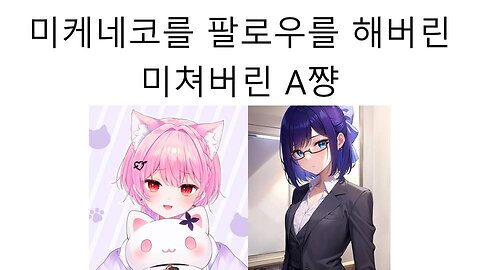 미케네코랑 맞팔해서 논란 터진 A쨩