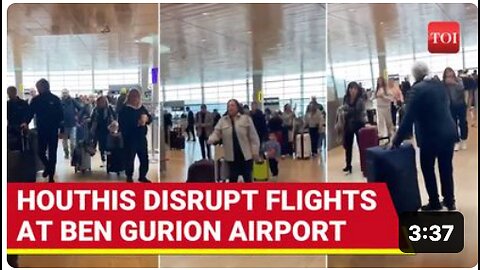 Chaos At Ben Gurion Airport: Houthi Missile Attack Disrupts Flights; Passengers Flee Amid Sirens