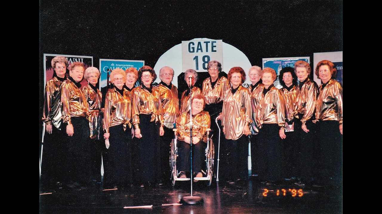 1995-02-17 Patricia singing with The Singing Noteables - Ladies Barbershop Chorus