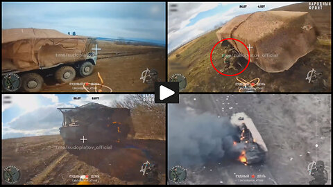 Kupiansk direction: Russian wired FPV drones hunt Ukrainian BTR-80 APC