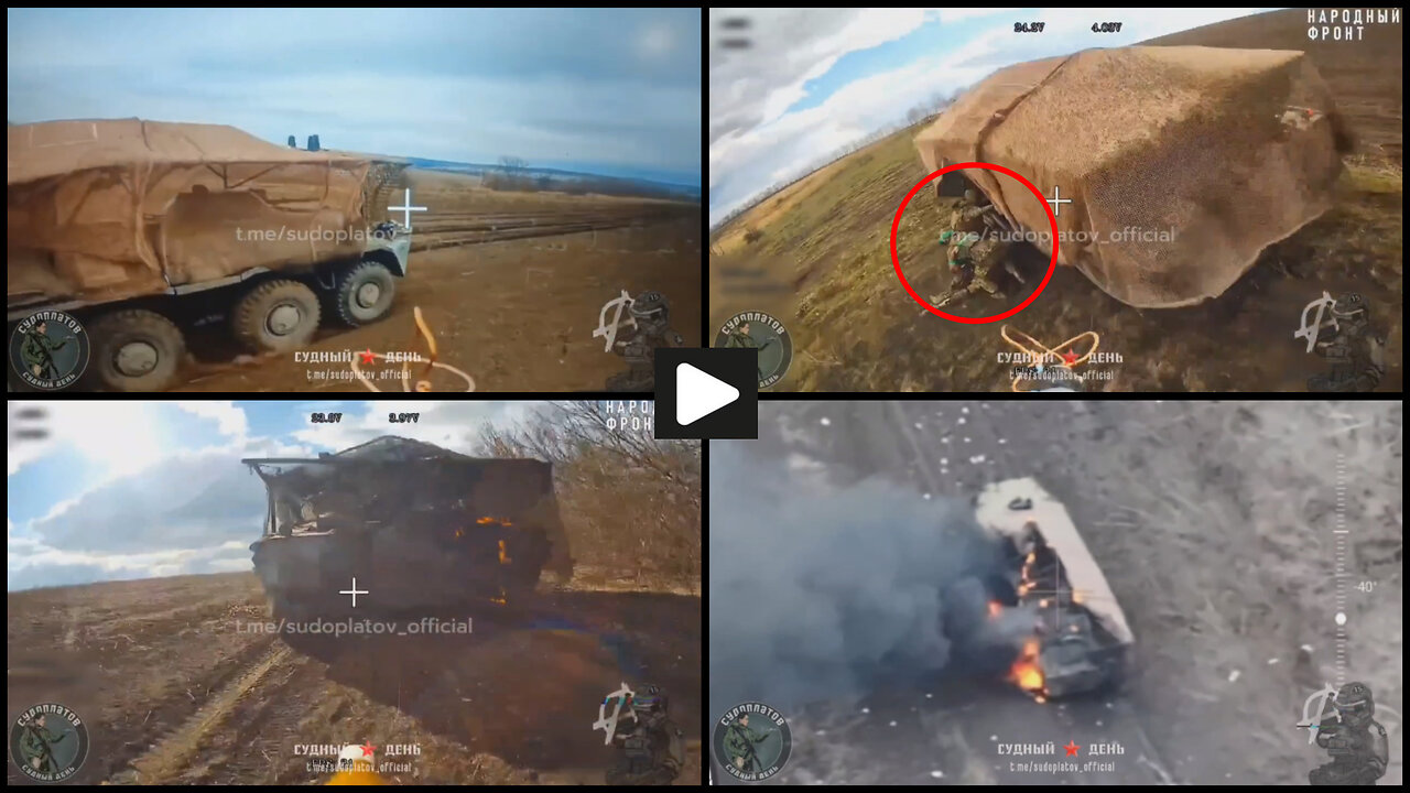 Kupiansk direction: Russian wired FPV drones hunt Ukrainian BTR-80 APC