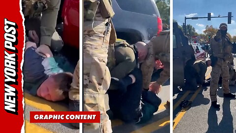 Chaos erupts in Chicago as agents punch restrained man, threaten unruly crowd with pepper spray