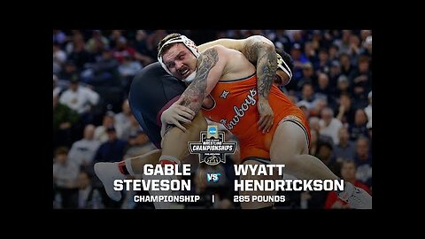 #TRUMP #SALUTE #FAFO #DAVIDvsGOLIATH #Gable #Steveson vs. #Wyatt #Hendrickson： 2025 #NCAA #wrestling #championship (285 pounds) GOLIATH OLYMPIC GOLD MEDALIST #TAUNTS #AIRFORCE #VETERAN OVER #AMERICAN #FLAG "I TRUST IN MY LORD AND SAVIOR #JESUS #CHR