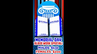 It's time to start FEELING BETTER! Our Titan Medical Memorial Day SPECIAL is still in effect!