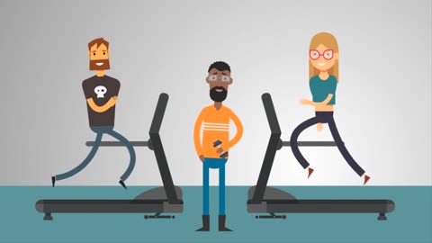 Cartoon, character, gym