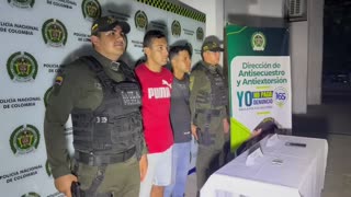Fueron capturados en flagrancia dos presuntos extorsionistas