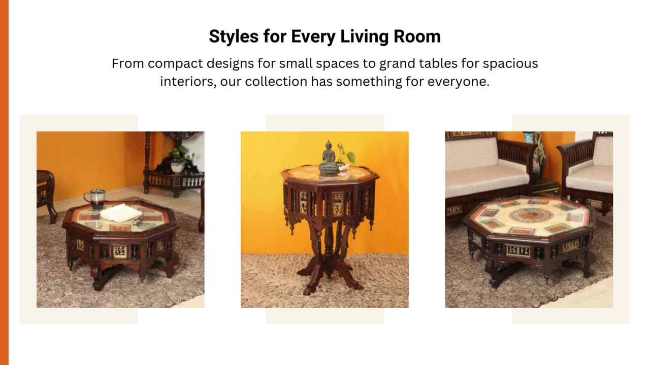 Elegant Teak Wood Center Table – A Statement of Timeless Beauty