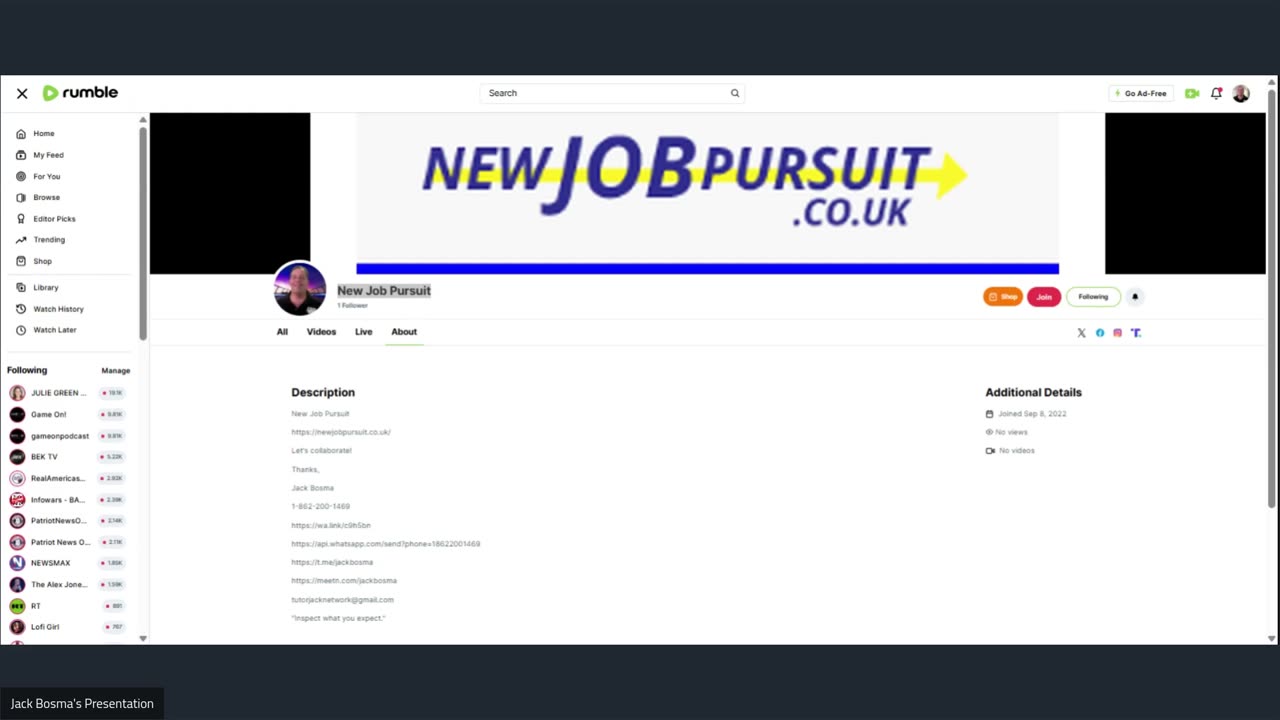 New Job Pursuit