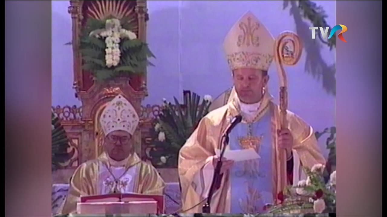 VATICANISTUL Eretic Ecumenist Daniel Ciobotea la "slujba" vaticanistă cu:Gherghel,Jean,Robu 1999