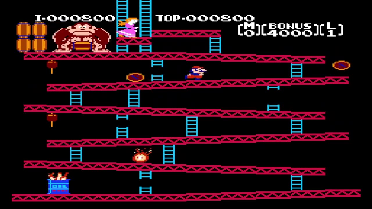 Donkey Kong World Game B Level 1