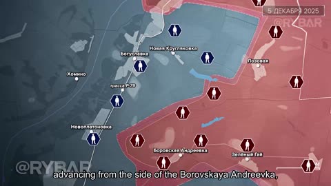 🇷🇺 🏹 🎣 Advance to Oskol near Boguslavka: Rybar's Take on the Situation