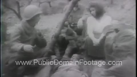 Allies advance on Italian front in World War Two newsreel archival footage WWII