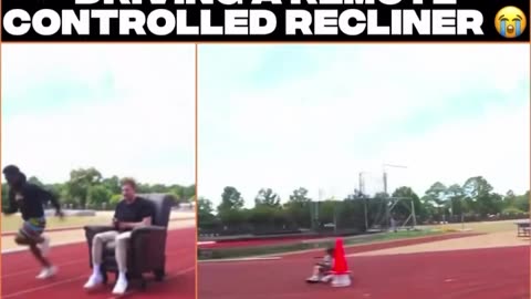 #MrBeast just won the first race against #iShowSpeed while driving a remote-controlled recliner