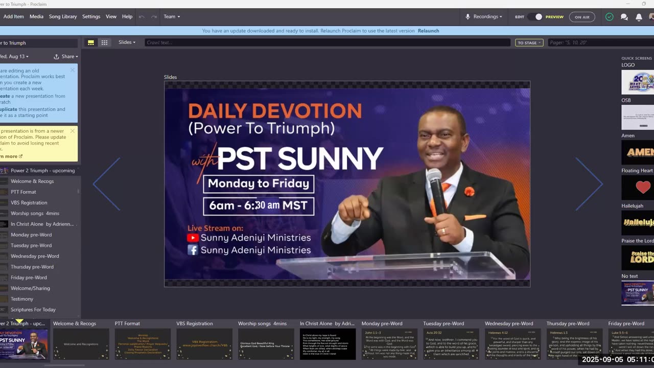 Power To Triumph || September 5, 2025 || God Is Interested In Your Dedication & Obedience To Him