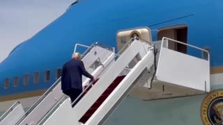 President Trump boards Air Force One. Next stop, Fort Bragg