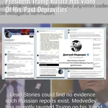Fact Check: NO EVIDENCE Medvedev Warned President Trump Russia Has Video Of His 'Past Depravities'