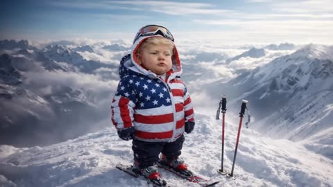 Baby Trump Goes Skiing with Senator John Kennedy!