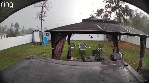 Storm Sends Neighbor's Tree Flying at Man