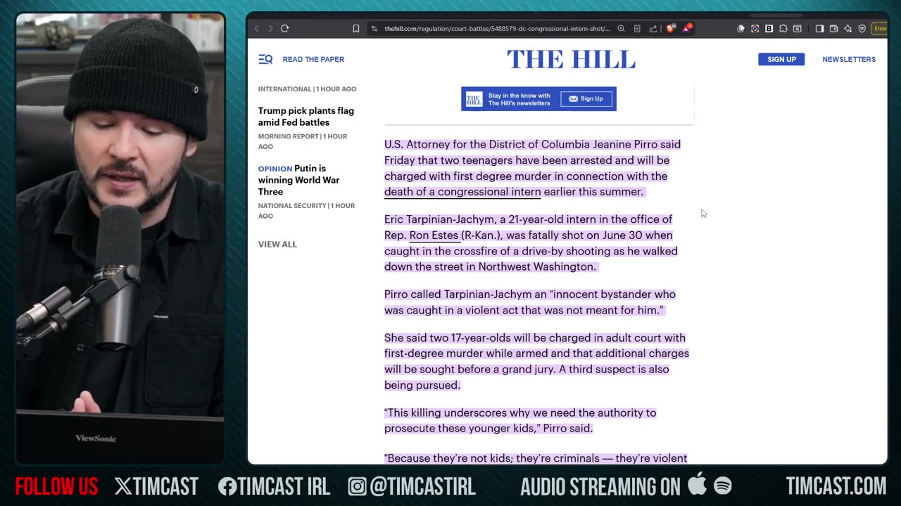 Republican Staffer Set On Fire Somehow, Dies In Hospital, Police Say No Foul Play | Tim Pool