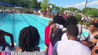 100’s of teens descended on a Glen Ellyn Park IL District pool