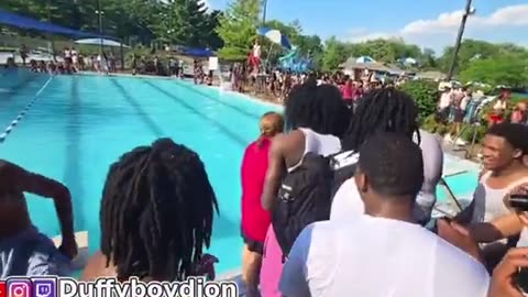 100’s of teens descended on a Glen Ellyn Park IL District pool