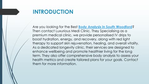 Best Body Analysis in South Woodford