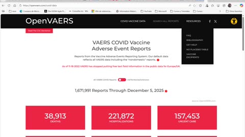 Reportes de daño por vacunas COVID-19 al 5 de diciembre 2025